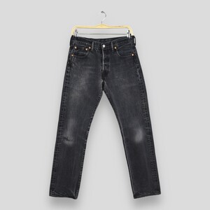 Size 27x29 Vintage 90s Levi's 501 Black Jeans Light Wash Levi's