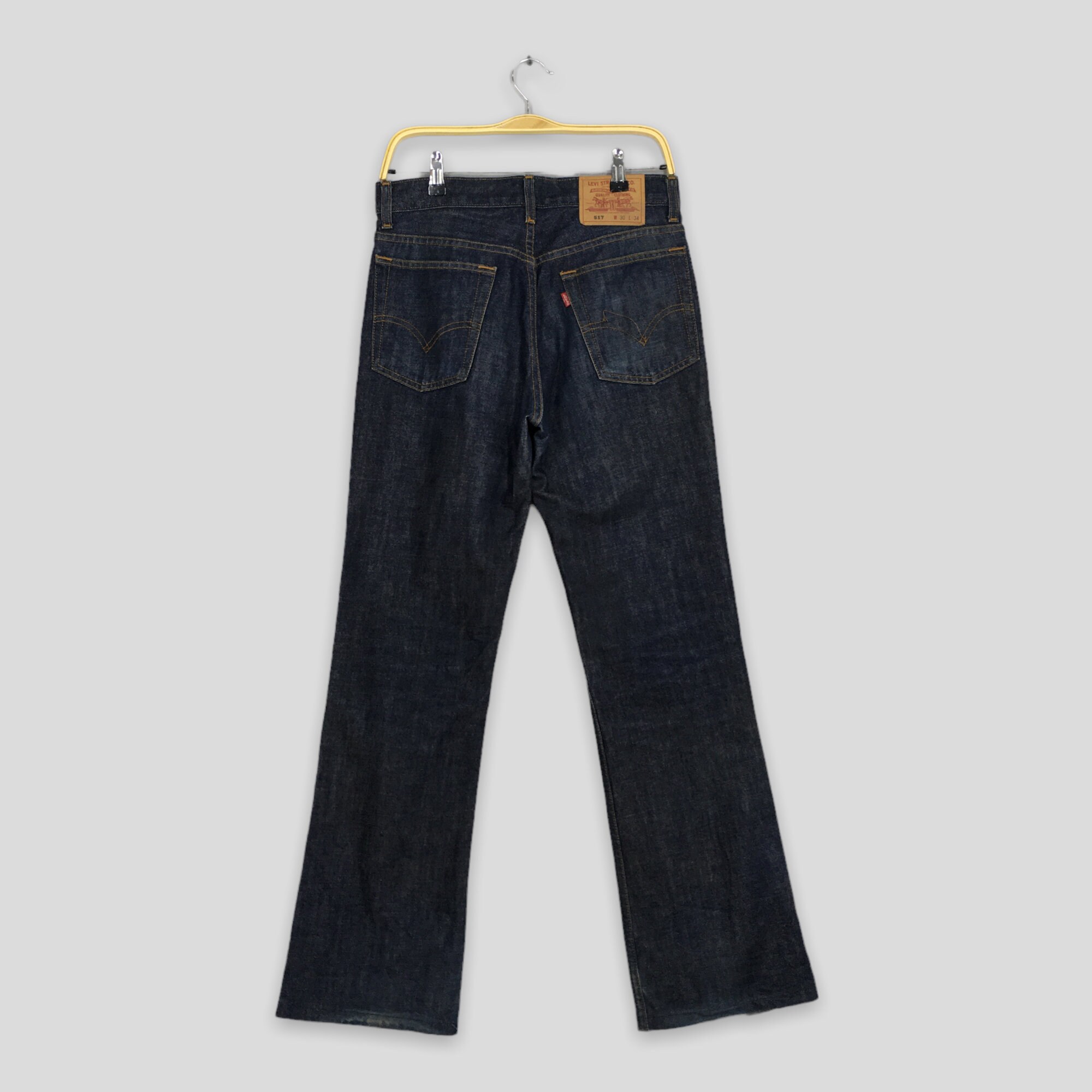 Size 30x31 Vintage Levi's 517 Bootcut Flare Jeans Indigo Blue
