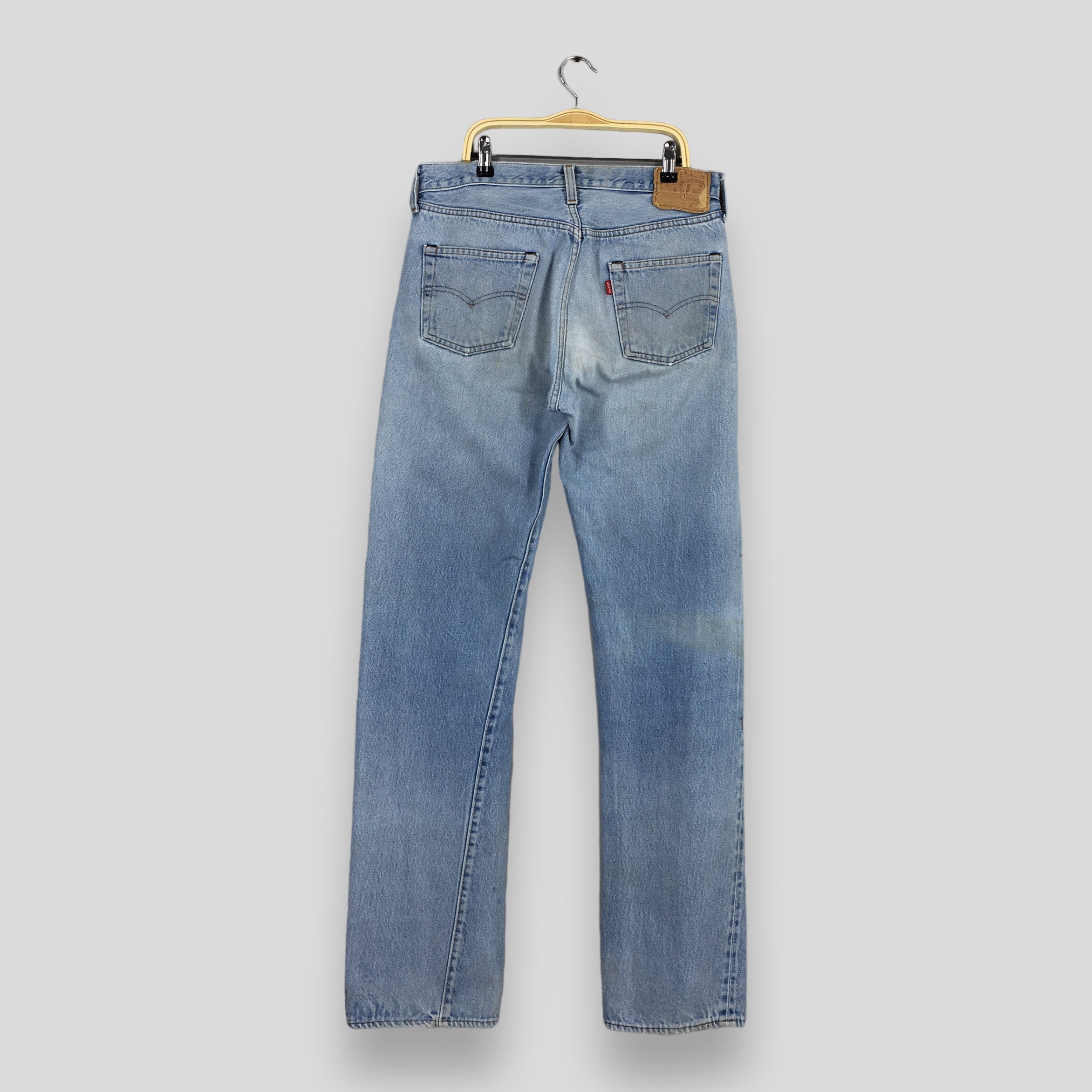 Size 30x34 Vintage 80s Levi's 501 Selvedge Blue Jeans Light Size 30x34 Vintage 80s Levi's 501 Selvedge Blue Jeans Light