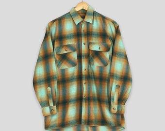 Wacko Maria Rock Steady Plaid Shadow Flannel Shirt Small
