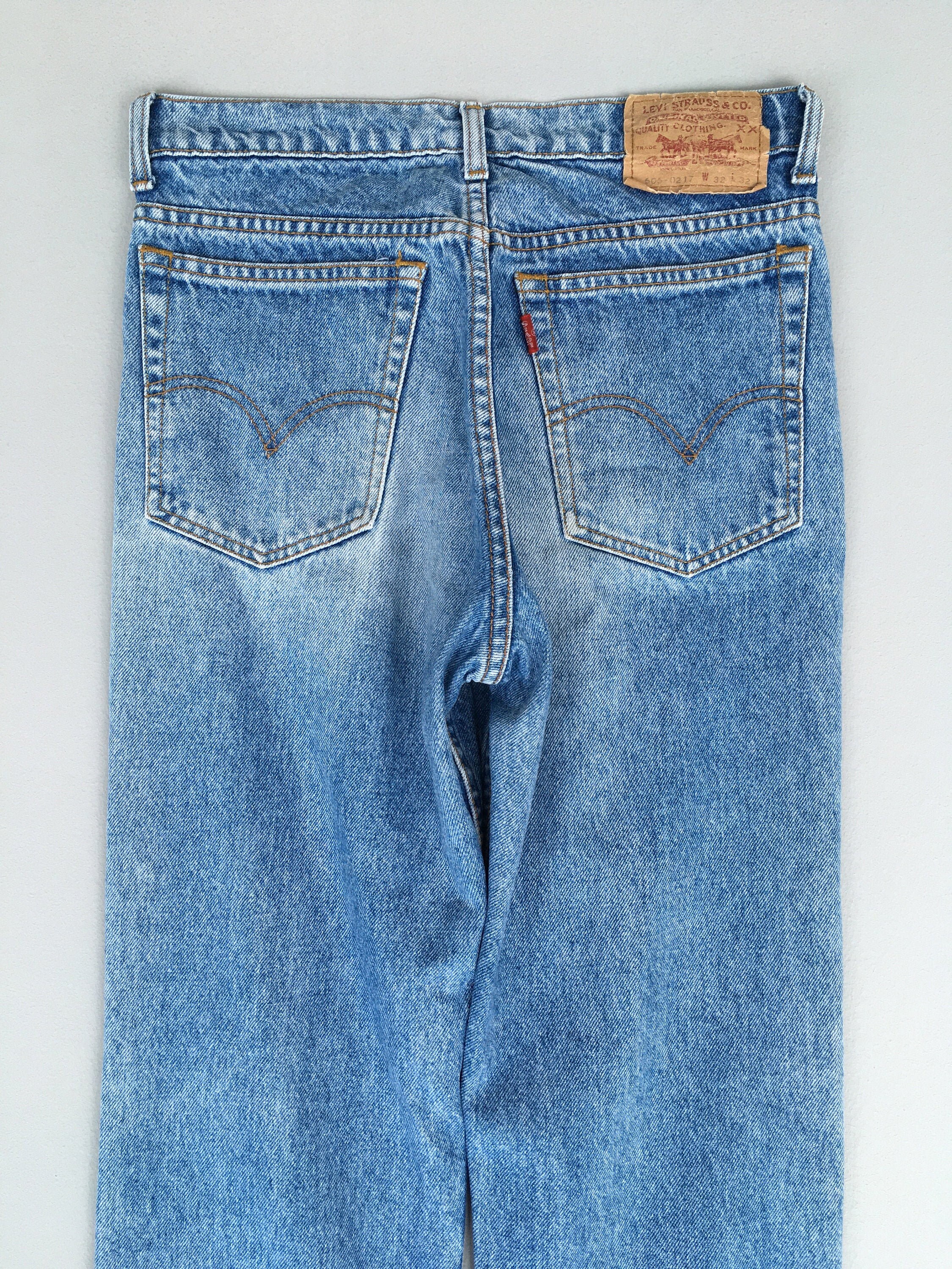 Size 28x30 Vintage 90s Levi's 606 Faded Blue Jeans Levis - Etsy