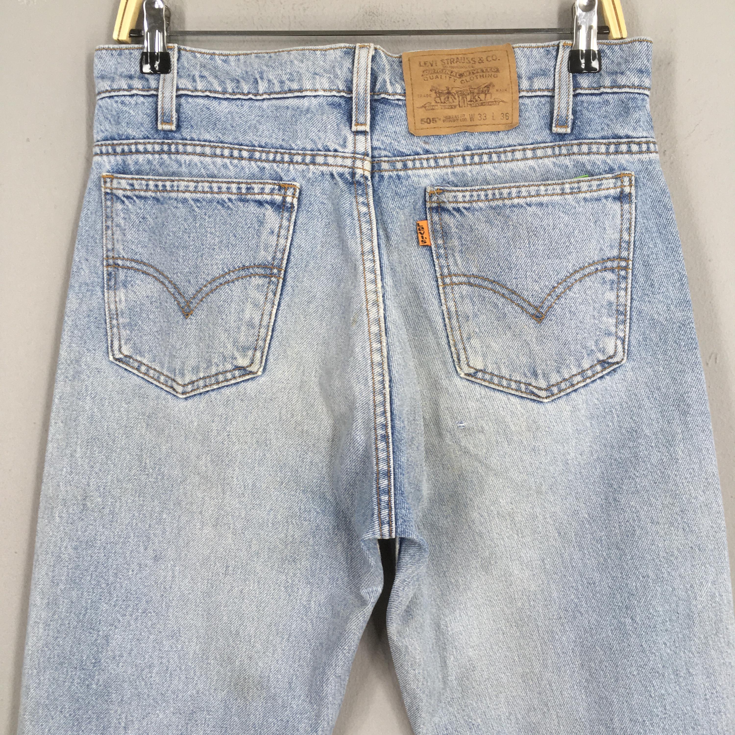 Size 31x30 Vintage Levi's 505 Ripped Blue Jeans Light Wash Levi's