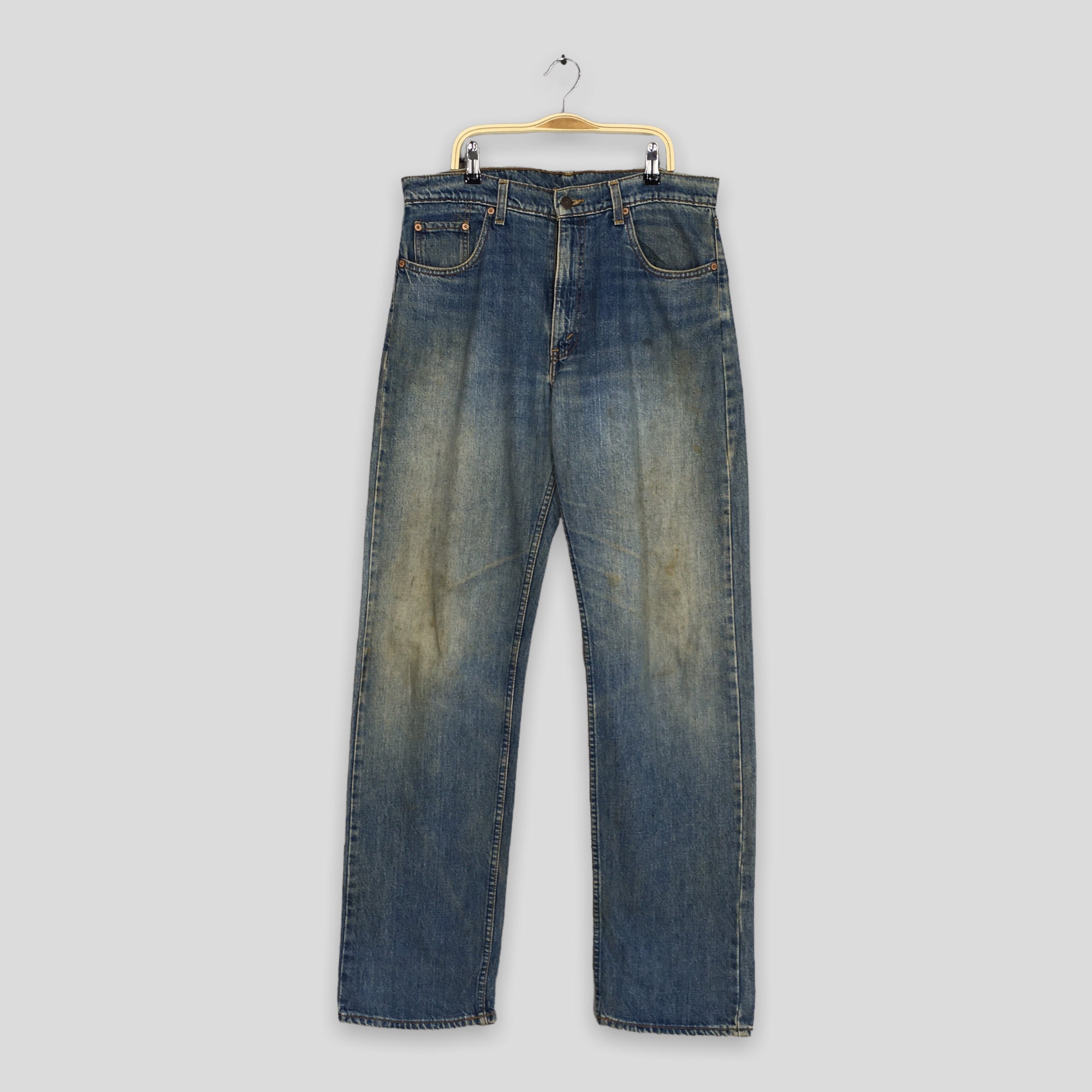 Size 32x33.5 Vintage Levi's 509 Faded Dirty Jeans Stonewash Denim