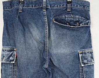 ★E.B.M★ Blue Bartack Detail Denim Pants EMP2CPT010 BAR TACK DENIM PANTS (DEEP BLUE) - MARCATORY | 60% - Asian