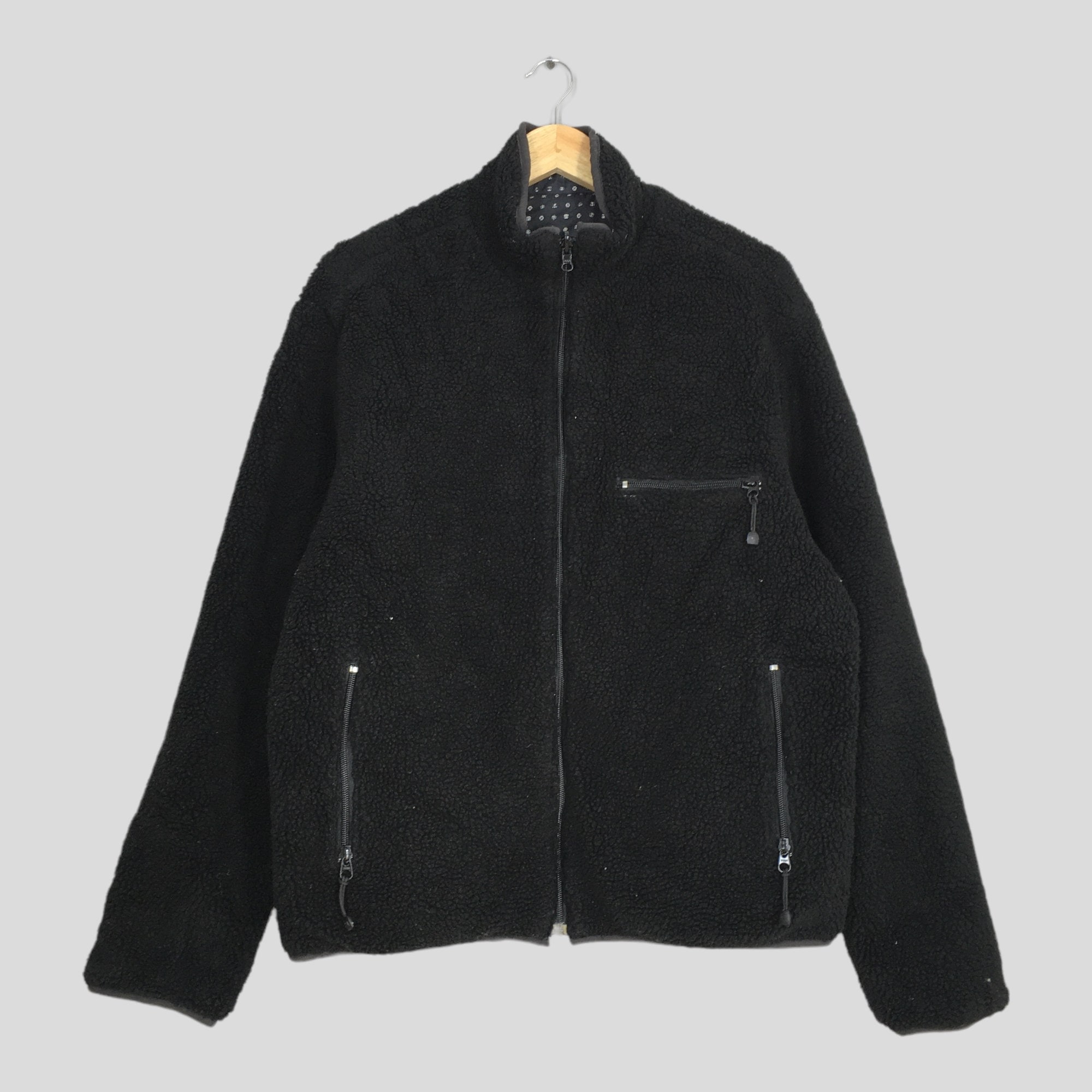 Vintage 90's Stussy Fleece Zipper Reversible Sweater Medium Vintage 90's Stussy Fleece Zipper Reversible Sweater Medium