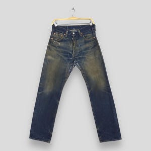Size 29x29.5 Vintage Y2K Levi&#39;s 501 Dirty Denim Blue Jeans Levi&#39;s Straight Cut Distressed Levi&#39;s Stone Washed Denim Ripped Men&#39;s Jeans W29