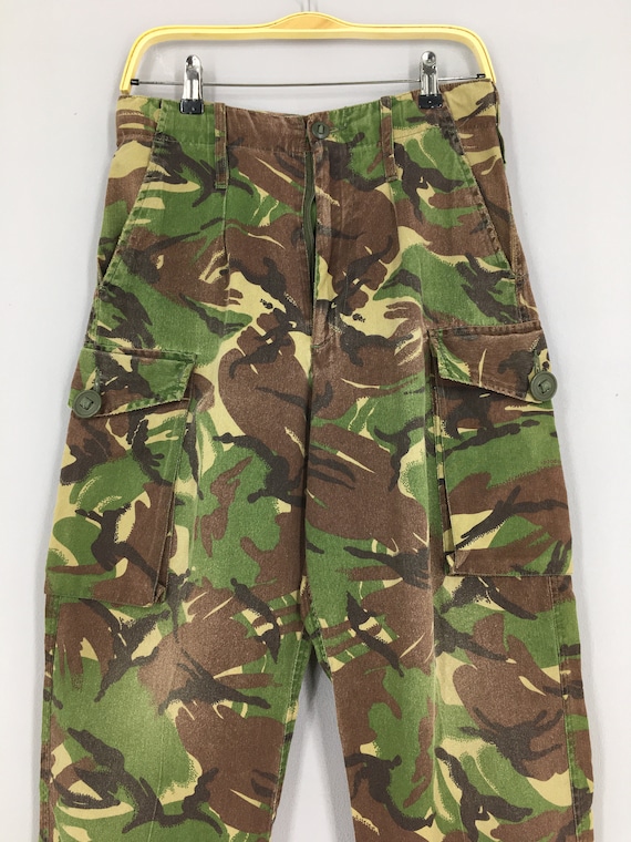 Size 30x30.5 Vintage Bristih Dpm Army Camo Cargo Pants 80s