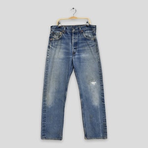 Size 31x29.5 Vintage 90s Levi&#39;s 501XX Distressed Faded Jeans Stonewash Levi&#39;s 501 Dirty Denim Levi&#39;s 501 Faded Blue Levis Mens Jeans W31