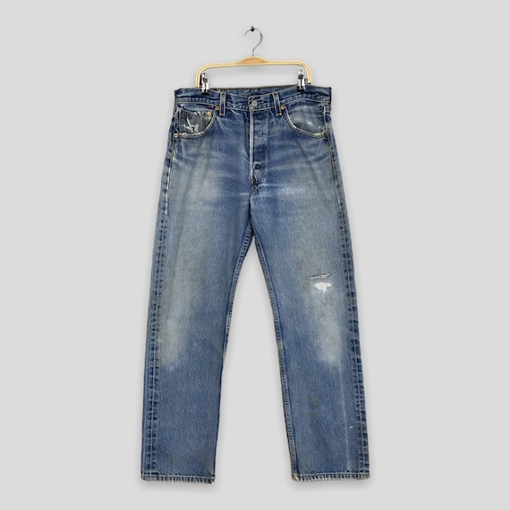 Size 31x29.5 Vintage 90s Levi's 501XX Distressed Faded Jeans