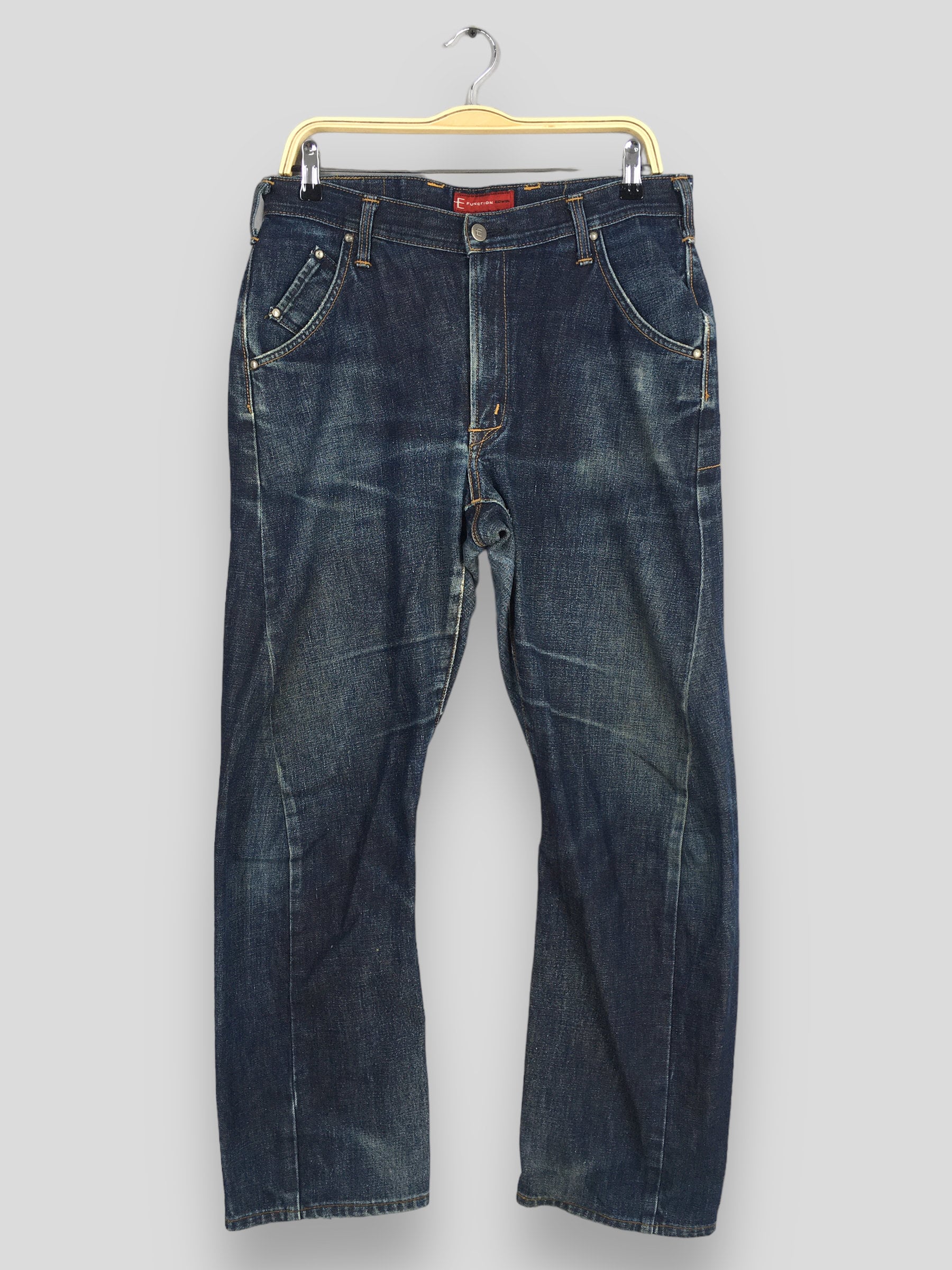 【HI FI FNK】Tem Embo Dirty Washed Denim HI FI FNK】Leg Embo Dirty Washed Denim (HI FI FNK/デニム