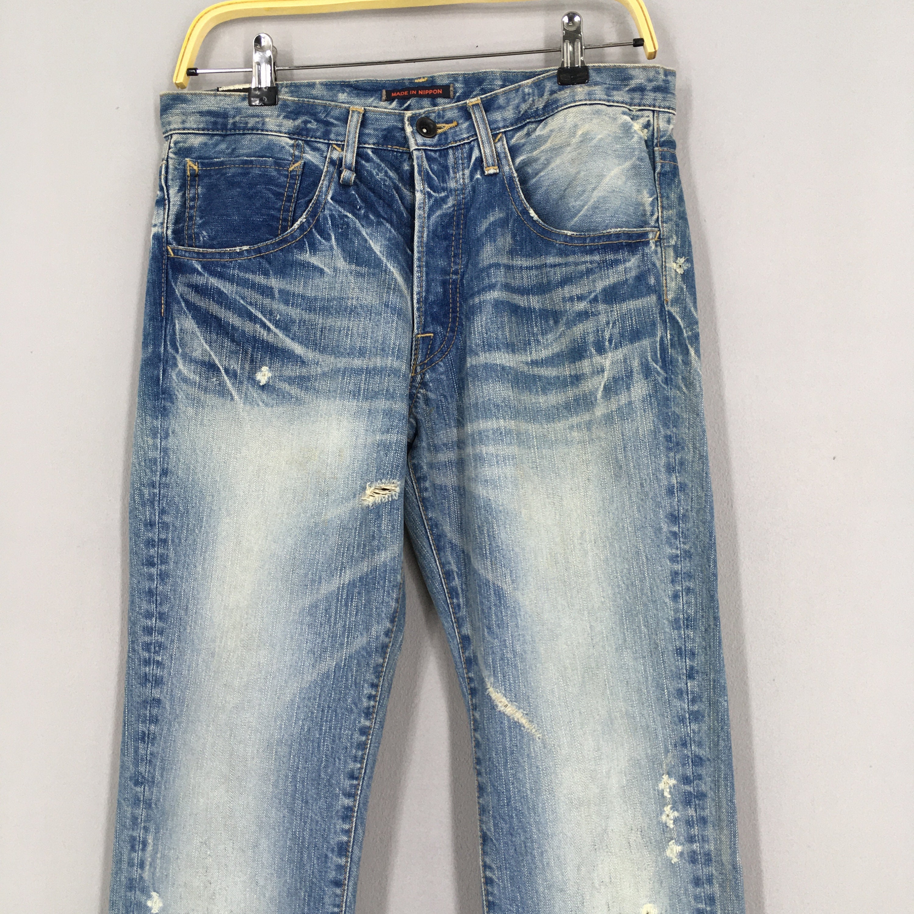 【COSYHARU】Malt Damage Denim Granite