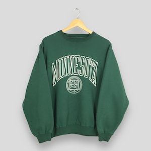 Vintage University Of Minnesota Green Sweatshirt Medium Minnesota Printed Logo Pullover UMD Minnesota Duluth Crewneck UMD Duluth Sweater M