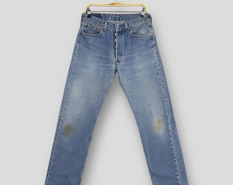 Größe 30x30 Vintage 90er Jahre Levi's 501 Faded Dirty Blue Jeans Levis Gerades Bein Jeans Levi's Stonewash Denim Levis Knopfleiste Distressed Mom W30