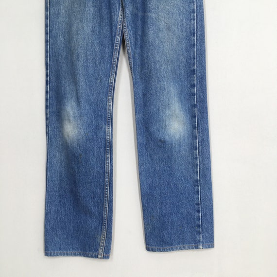 Size 28x30 Vintage Levi's 607 Dark Blue Jeans Str… - image 3
