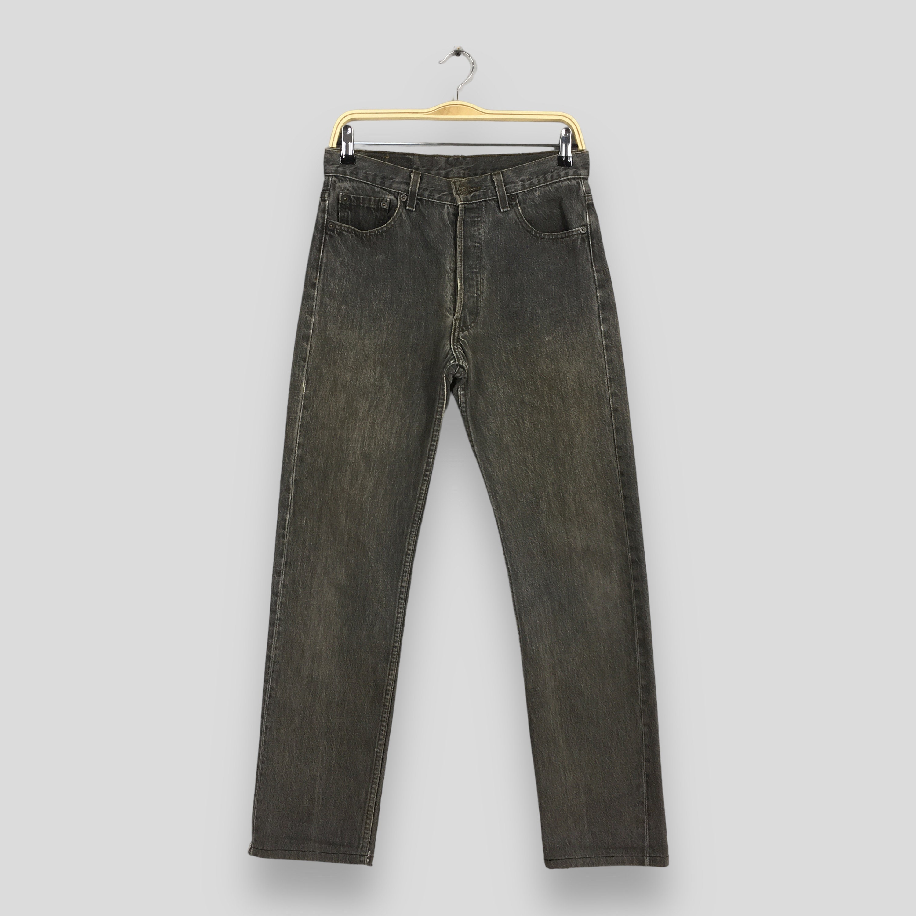 Size 28x29 Vintage 90s Levi's 501 Black Jeans Light Wash Size 28x29 Vintage 90s Levi's 501 Black Jeans Light Wash