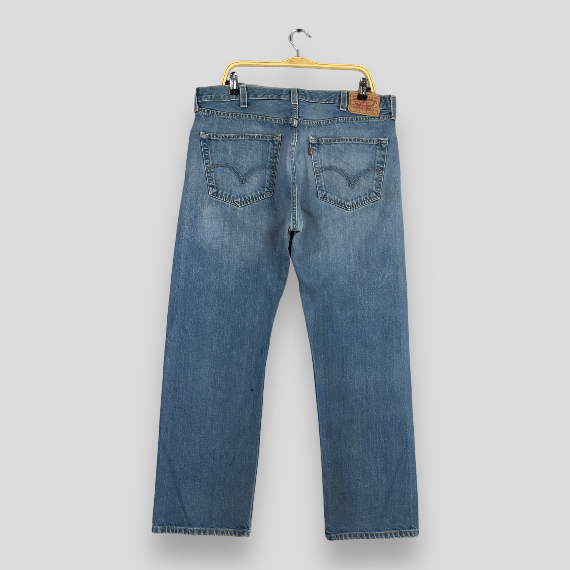 Size 36x29 Vintage 90s Levi's 501 Faded Blue Jeans Light