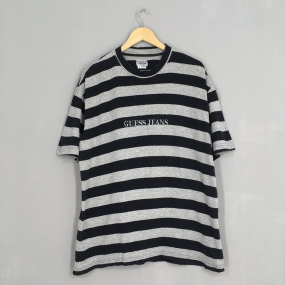 Vintage Guess Jeans Striped Tshirt Small 1990's Gu