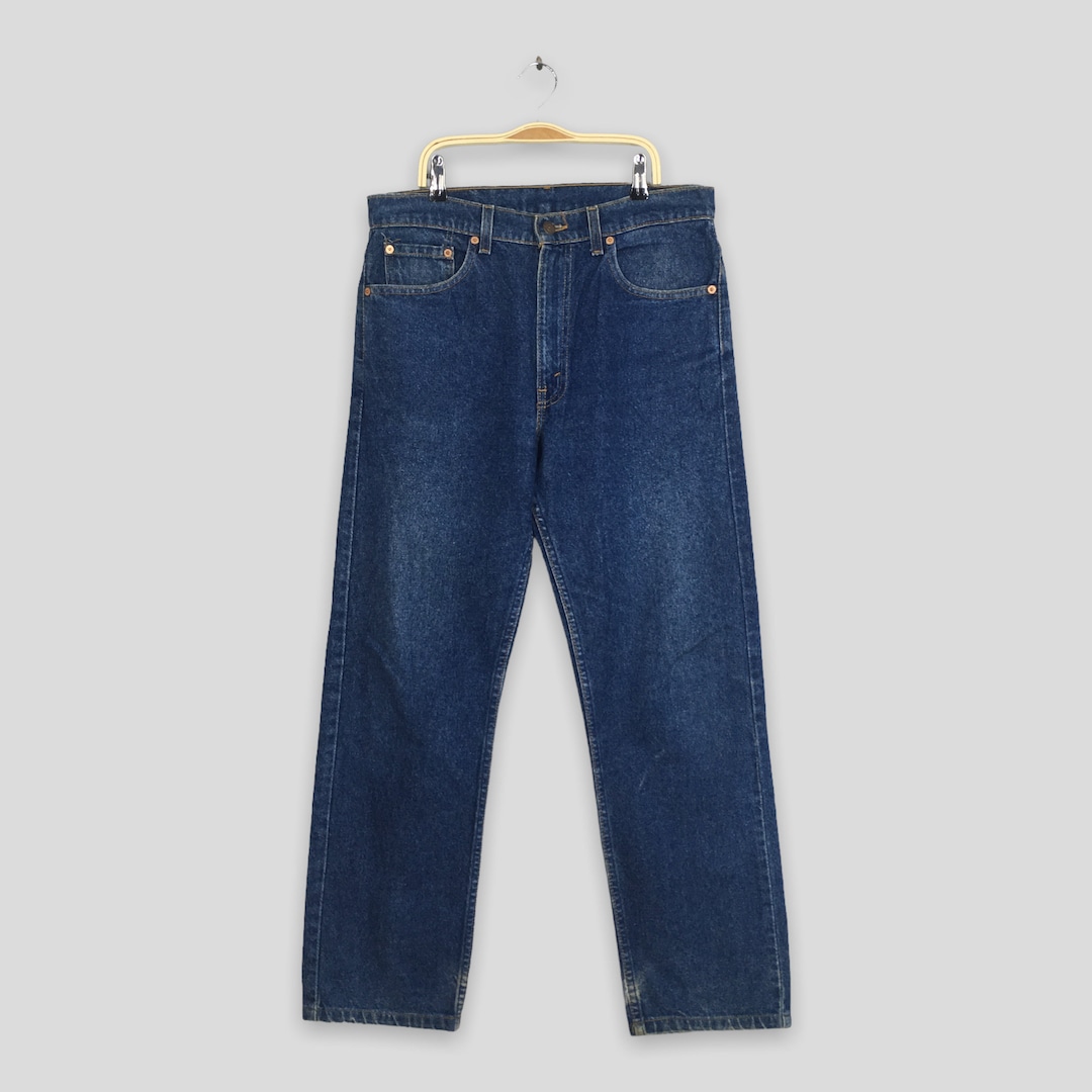 90s USA製 Levi's 505 W35L33 ボタン裏532 濃紺 Size 32x30 Vintage Levis 505 Blue High Waisted Jeans 90s Levis