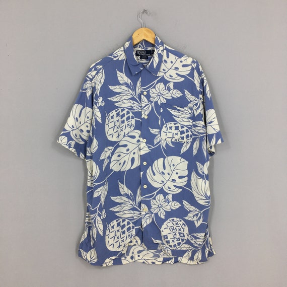Vintage Polo Ralph Lauren Hawaiian Pineapple Rayon Shirt | Etsy