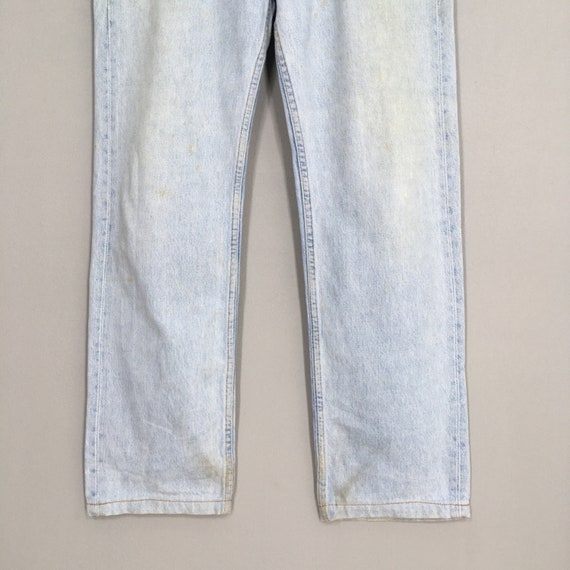 Size 31x29 Vintage Levis 501 Pale Blue Jeans Dirt… - image 3