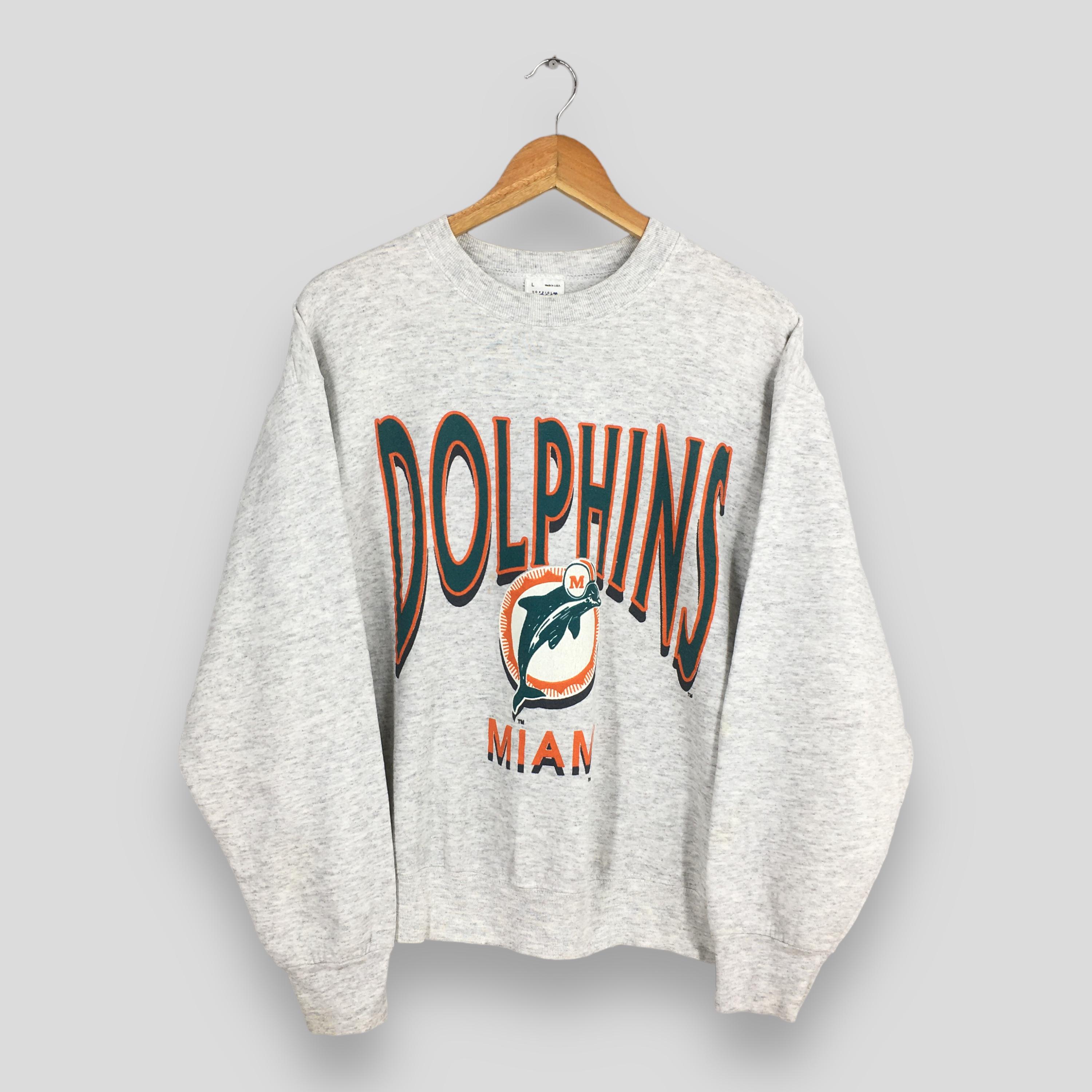 Vintage Miami Dolphins NFL Sweatshirt Large Miami Dolphins Printed
