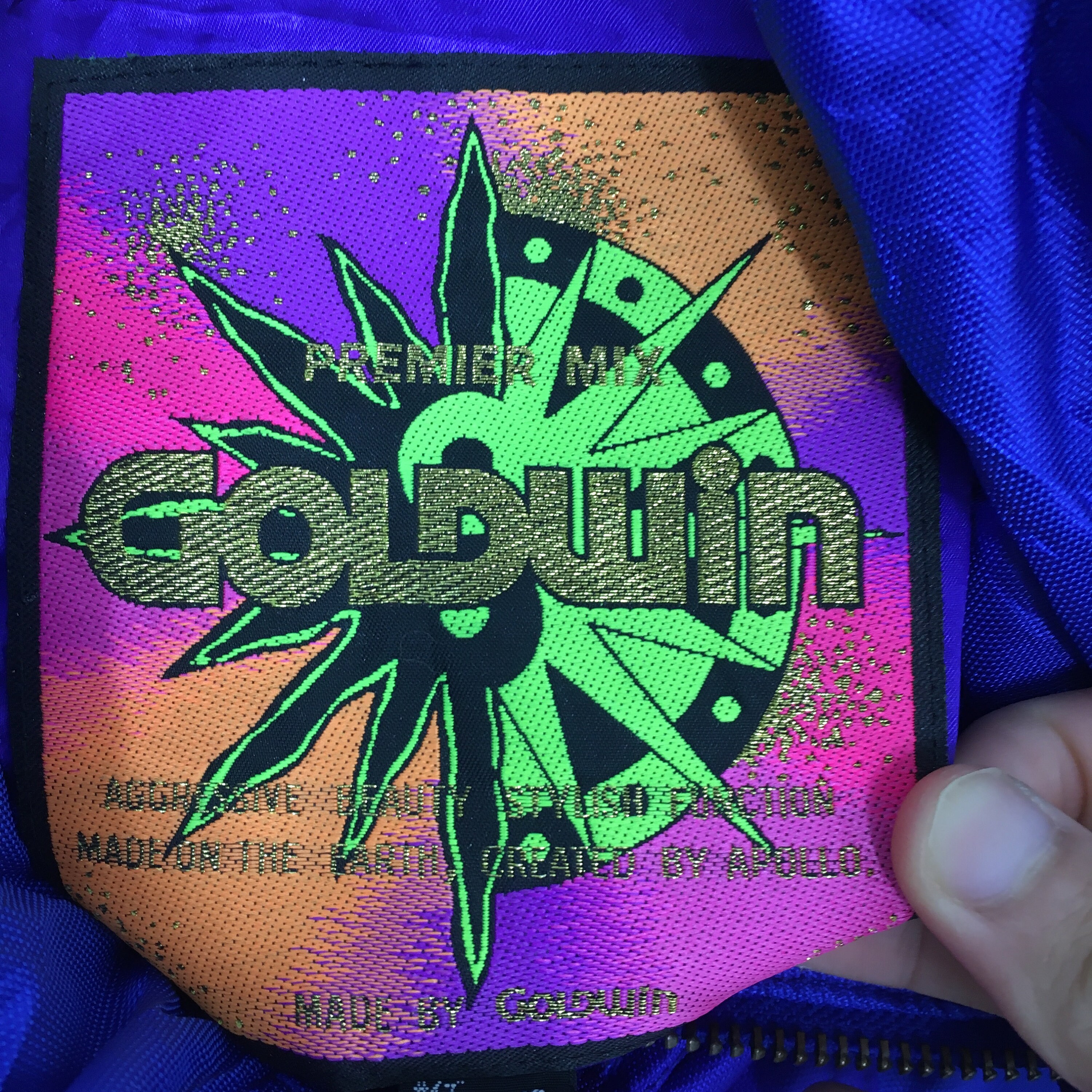 【Lサイズ】GOLDWIN ジャケット ウェア　スキー　スノボー　刺繍　レトロ ヴィンテージ 90年代 レトロ ゴールドウィン スキーウェア