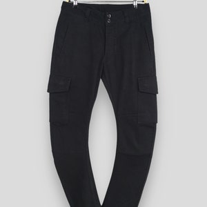 Size 30x31 WJK Japan Twisted Cargo Pants Black Skinny Cut Multi Pocket Utility Bondage Pants Japanese Streetwear Cargo Tactical Pants W30