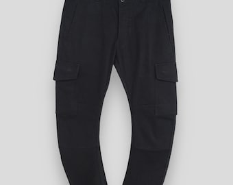 Size 30x31 WJK Japan Twisted Cargo Pants Black Skinny Cut Multi Pocket Utility Bondage Pants Japanese Streetwear Cargo Tactical Pants W30