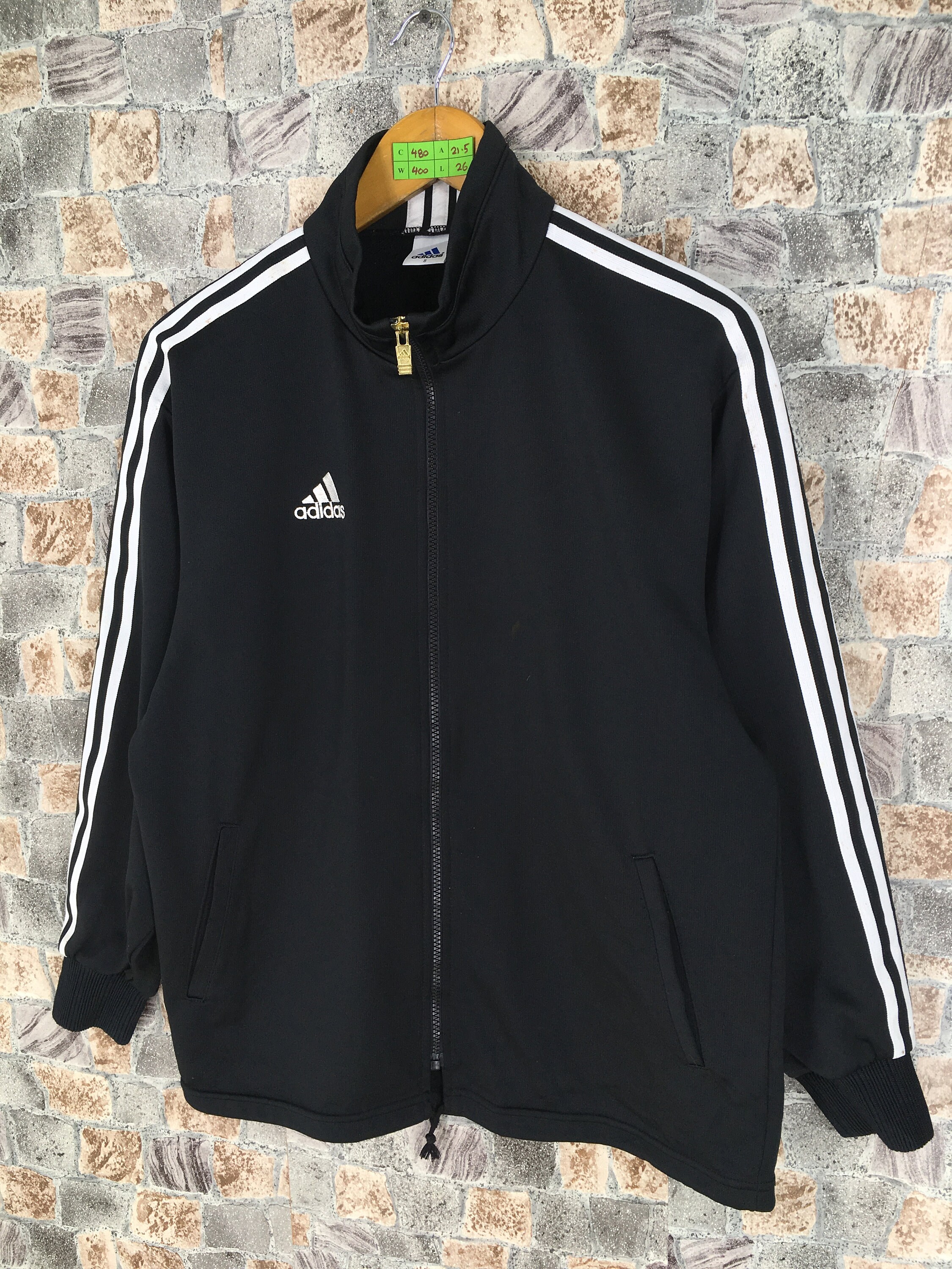 Vintage Adidas Jacket Zipper Black Small Adidas Equipment Etsy