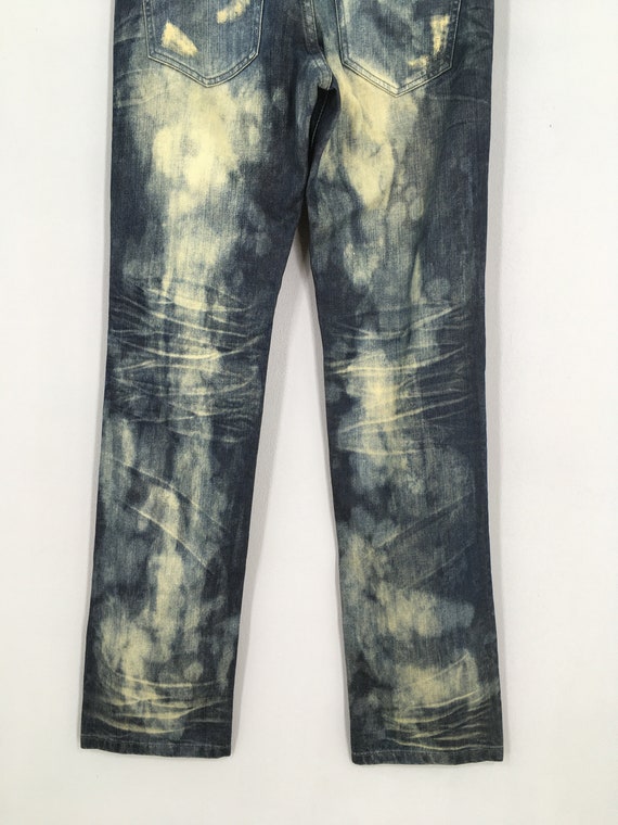Size 34x33 Semantic Design Japan Splatter Bleach Paint Jeans Distressed  Denim Jeans Faded Slim Fit Denim Ripped Japanese Acid Wash Jeans W34 