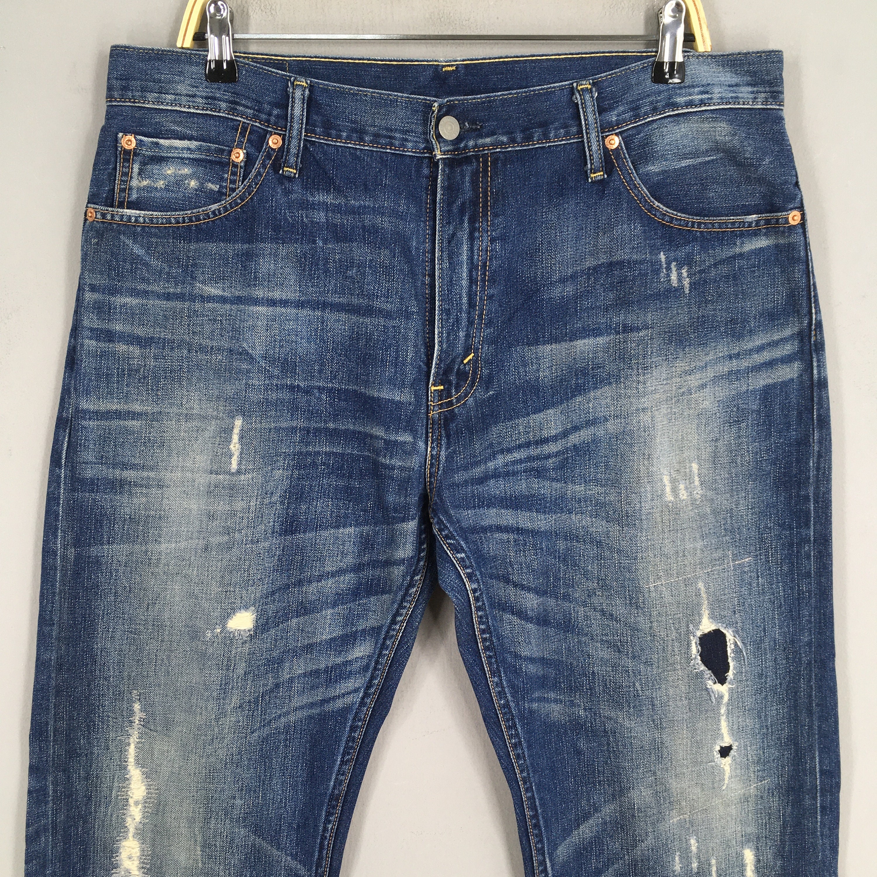 Size 36x31 Vintage Levi's 505 Light Wash Zipper Jeans 1990s Levi's