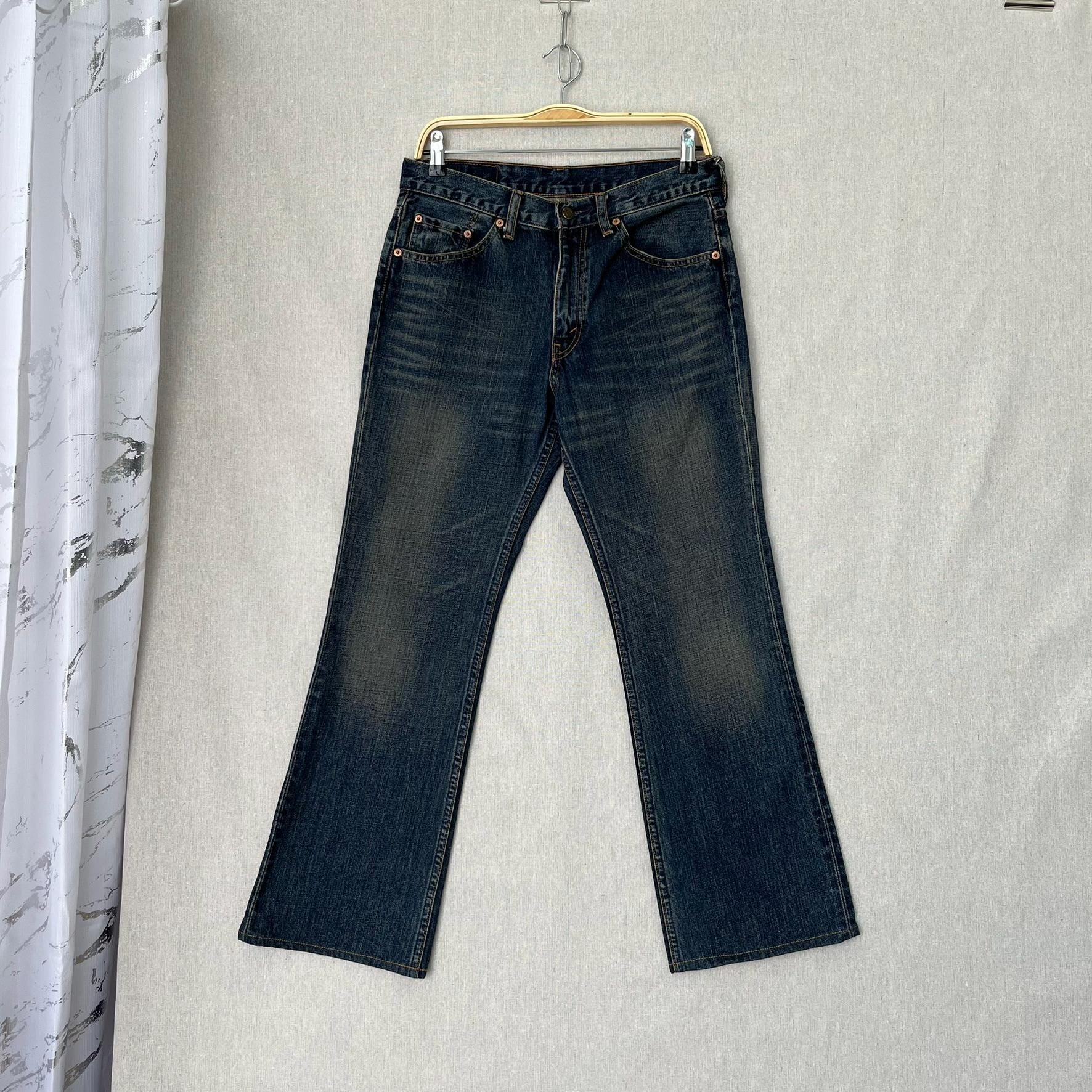 Size 31x28.5 Vintage 90s Levi's 517 Faded Stonewash Whiskers