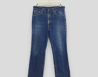 Size 34x29.5 Vintage Levis 517 Bootcut Flare Jeans Lightwash Denim 80s Levi's Stonewash Jeans Levi's Distressed Denim Levis Zipper Jeans W34