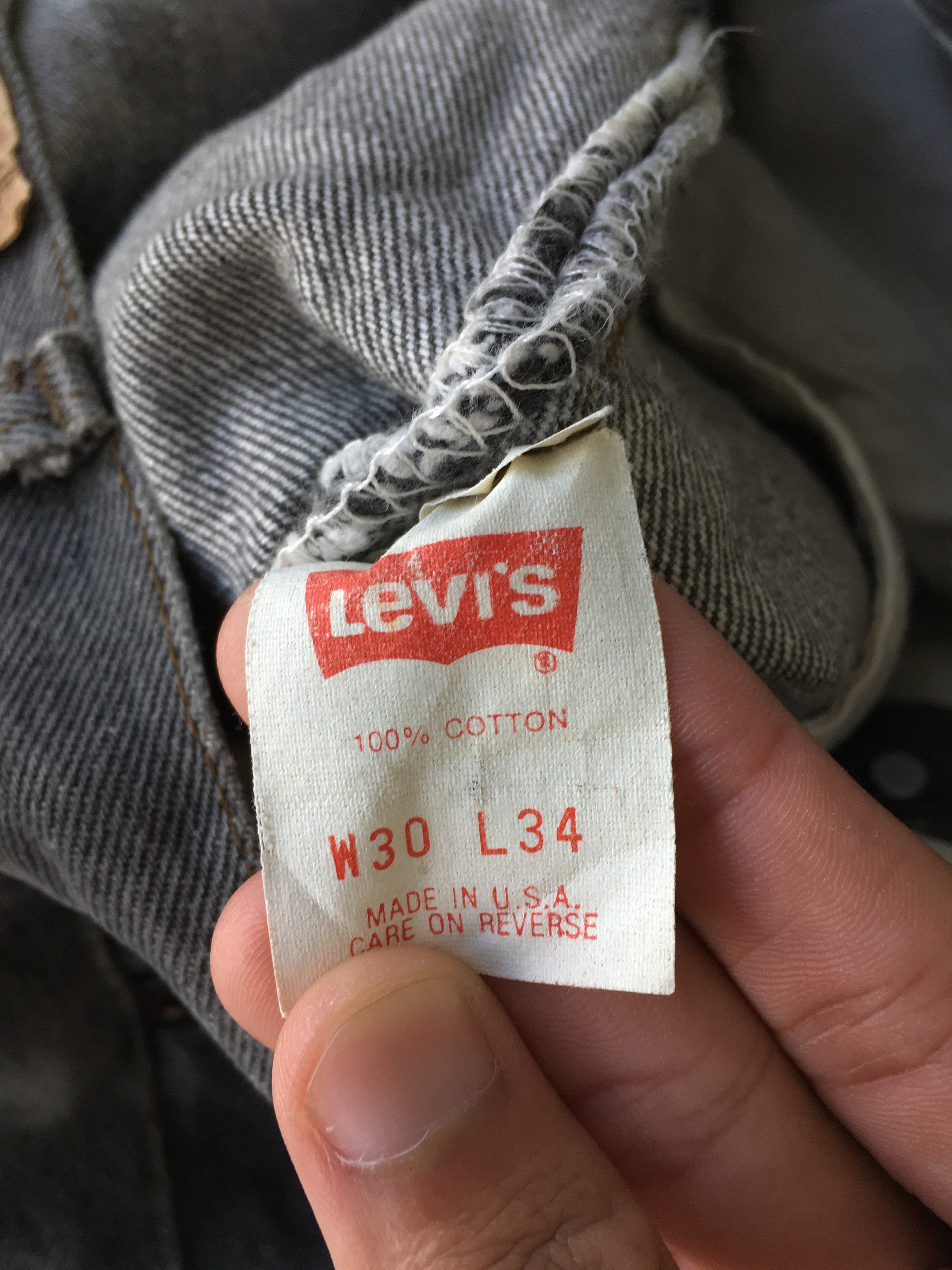 Size 30X33 Vintage 90s Levi's 501 Ash Grey Jeans High Size 30X33 Vintage 90s Levi's 501 Ash Grey Jeans High