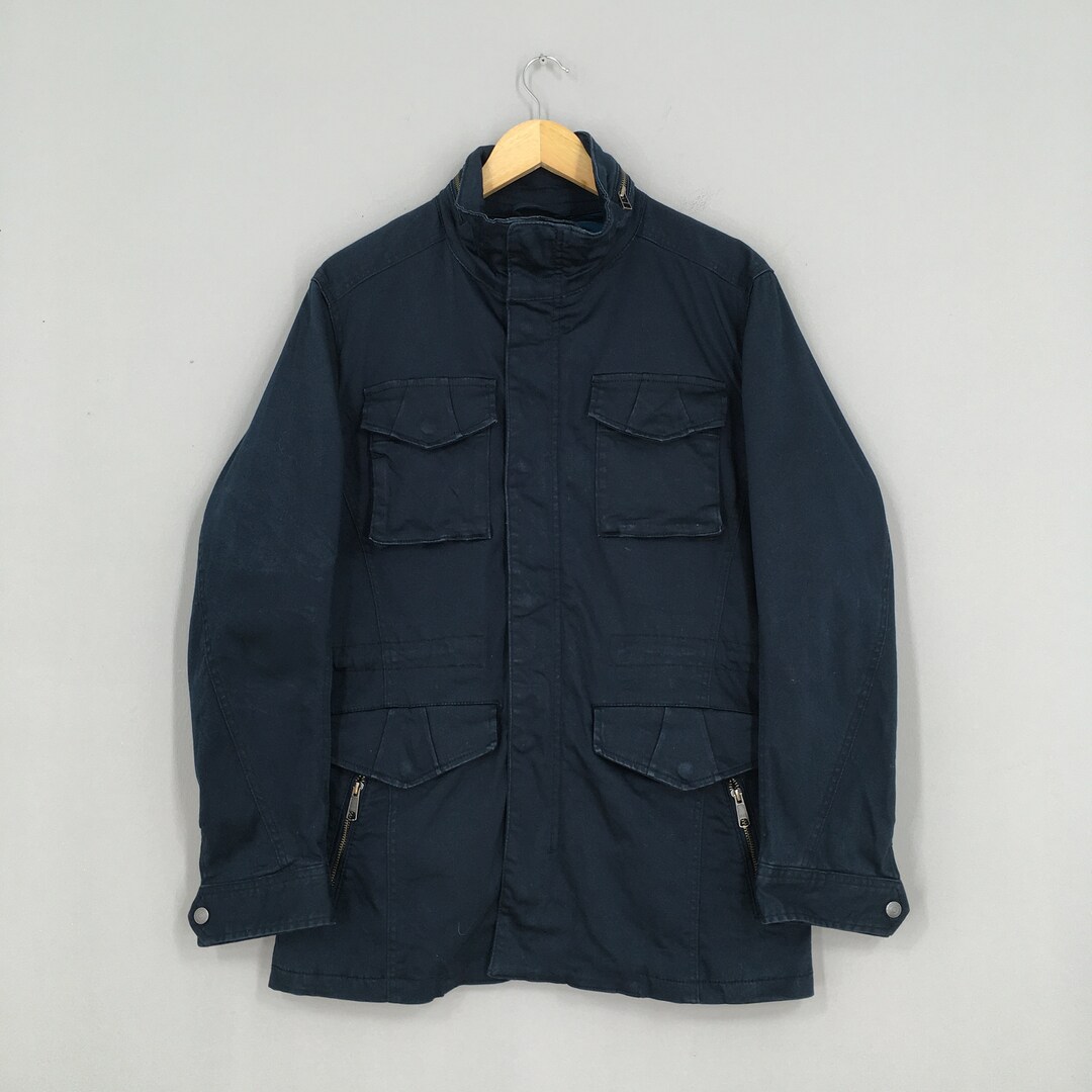 Vintage Workers Jacket Jeans Large Workwear Blue Coat Barn - Etsy