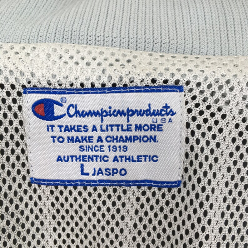 Vintage Champion Windbreaker Jacket Large 90/'s Champion Products Usa Sportswear Champion Hoodie Track Top Black Jacket Size L