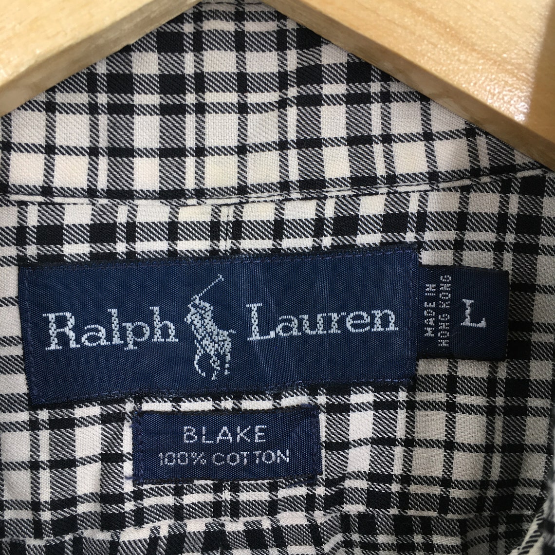 Vintage Polo Ralph Lauren Checkered Flannel Large Polo Ralph | Etsy