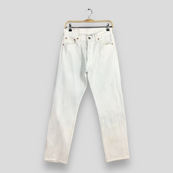 美品 80s USA製 リーバイス501 ホワイト 80s USA製 Levi'sリーバイス 501 ホワイト デニムパンツ w36 L34