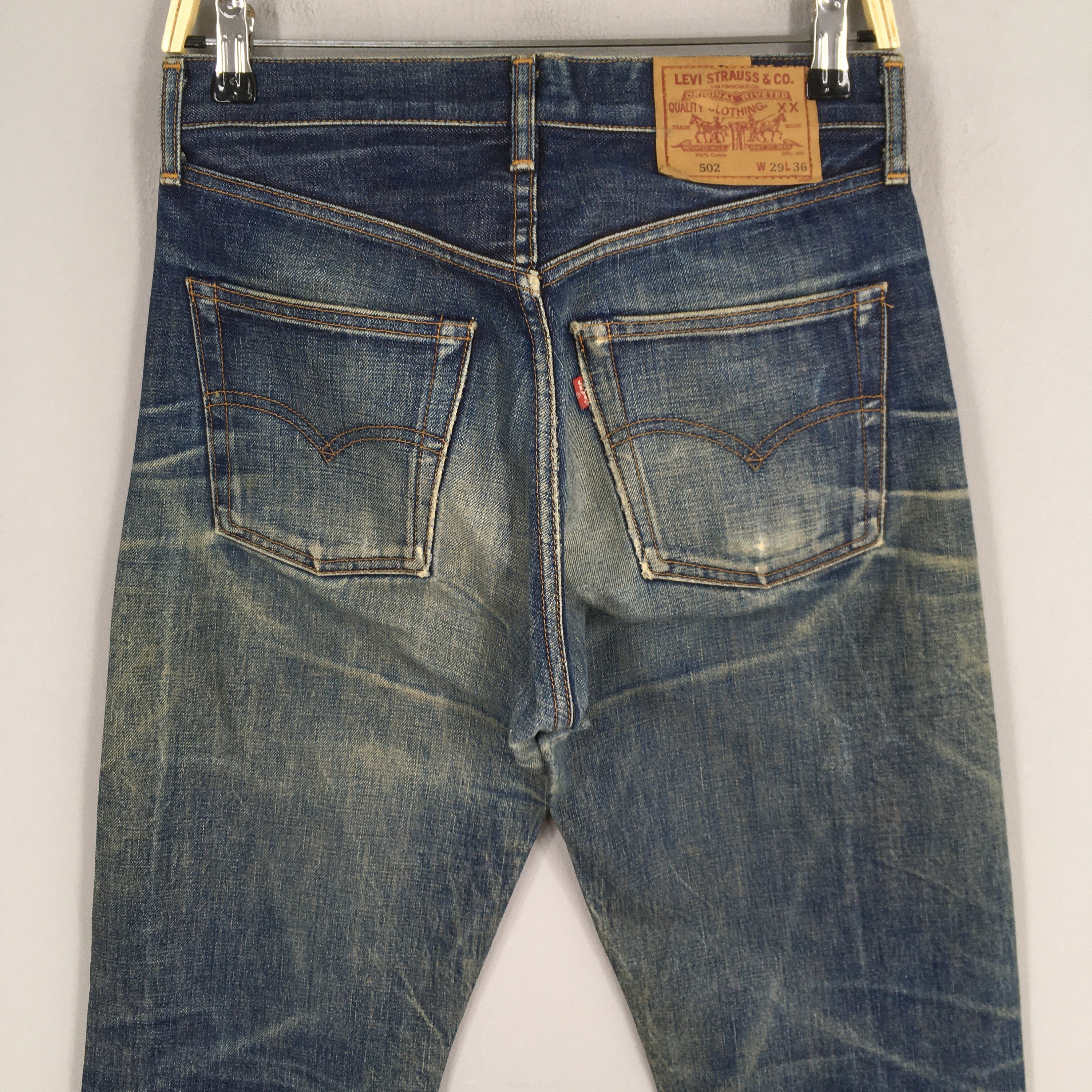 Size 28x31.5 Vintage Levi's 502 Big E LVC Japan Jeans Stone Size 28x31.5 Vintage Levi's 502 Big E LVC Japan Jeans Stone