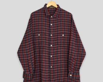 Vintage 80's Issey Miyake Denim Striped Shirt Men Large IM