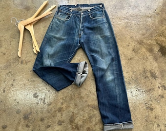 Size 28x29 Vintage Levis 501XX Big E LVC Japan Distressed Denim