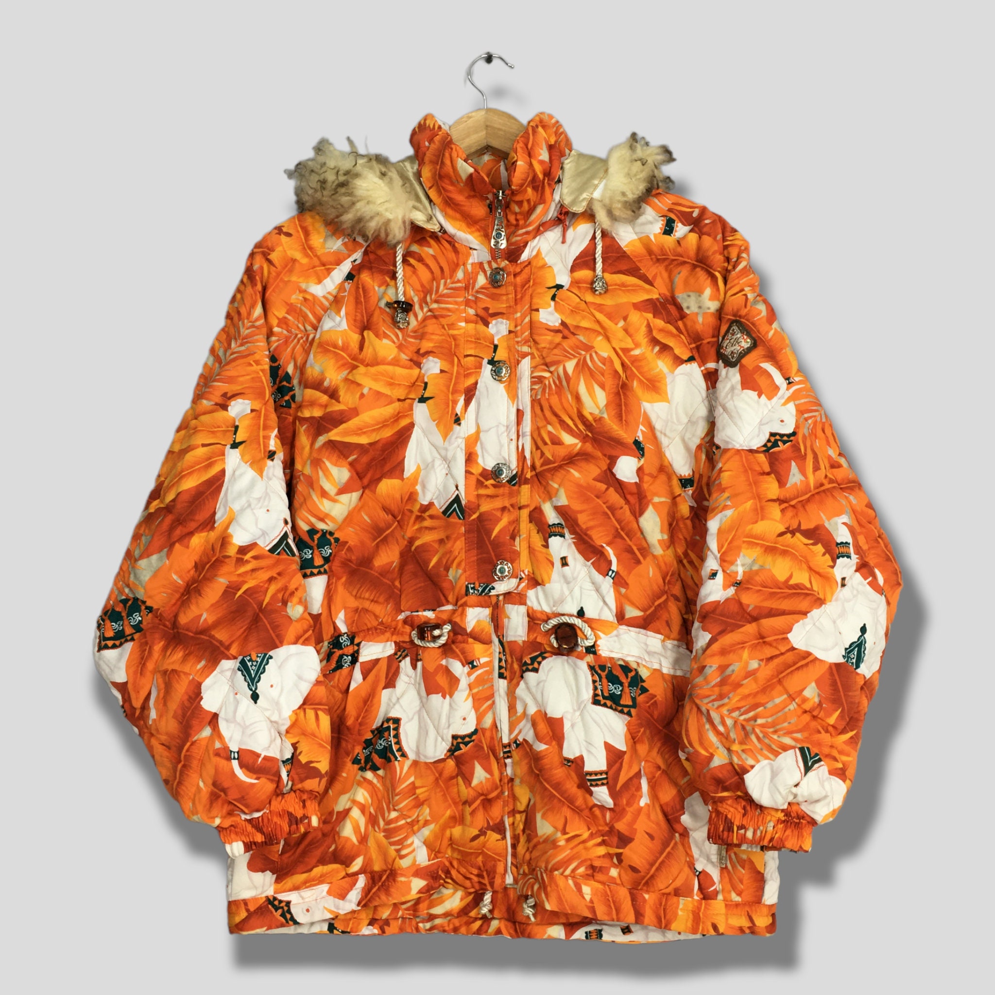 Vintage Elbe Japan Pop Art Multicolor Floral Ski Wear Hoodie Vintage Elbe Japan Pop Art Multicolor Floral Ski Wear Hoodie