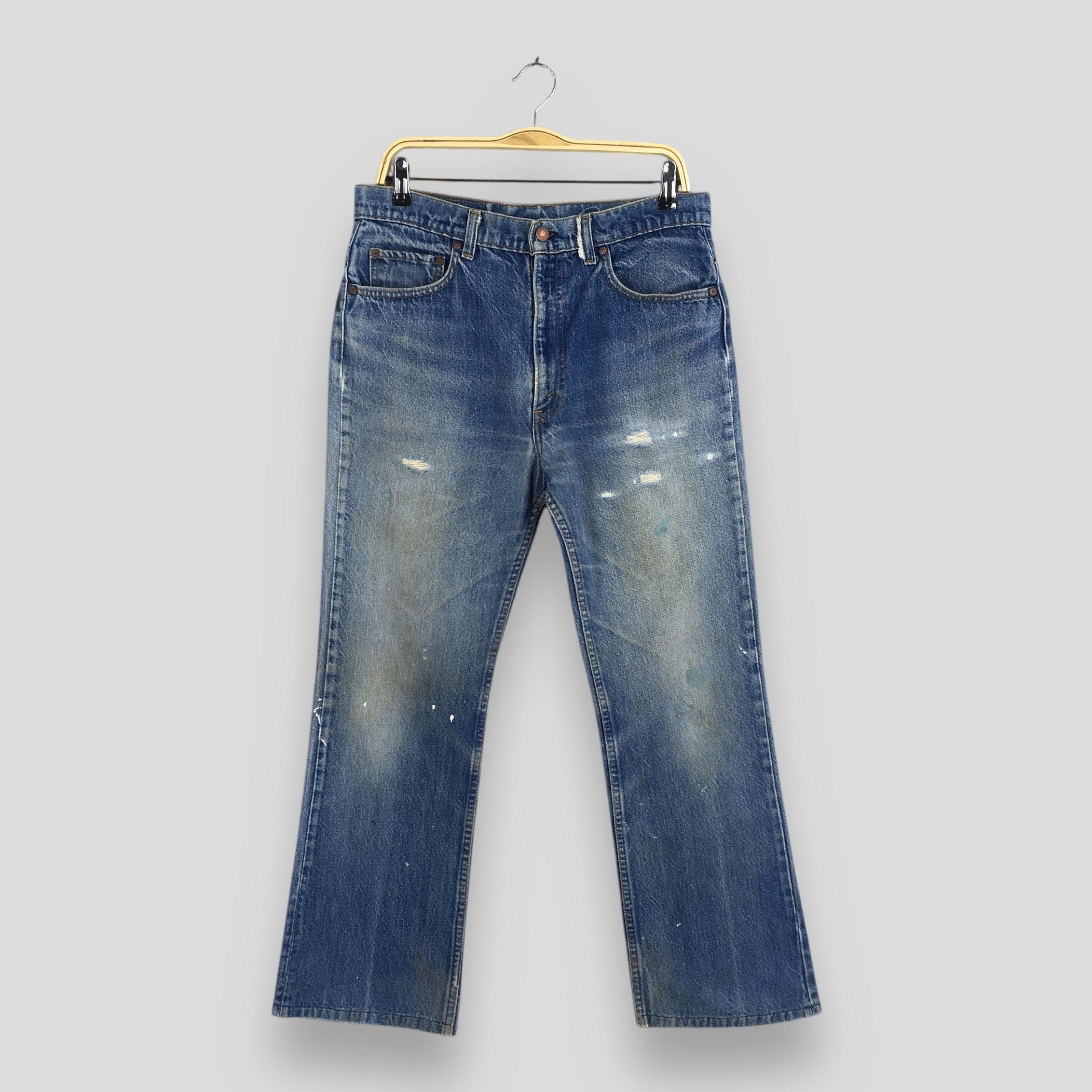 Size 32x28 Vintage Levi's 517 Distressed Flare Bootcut Jeans Faded