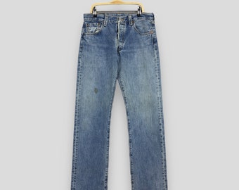 Size 30x30 Vintage 90s Levi's 501 Faded Blue Jeans Light Wash Levi's Straight Cut Jeans Levi's 501 Button Fly Denim Levi's Usa Jeans W30