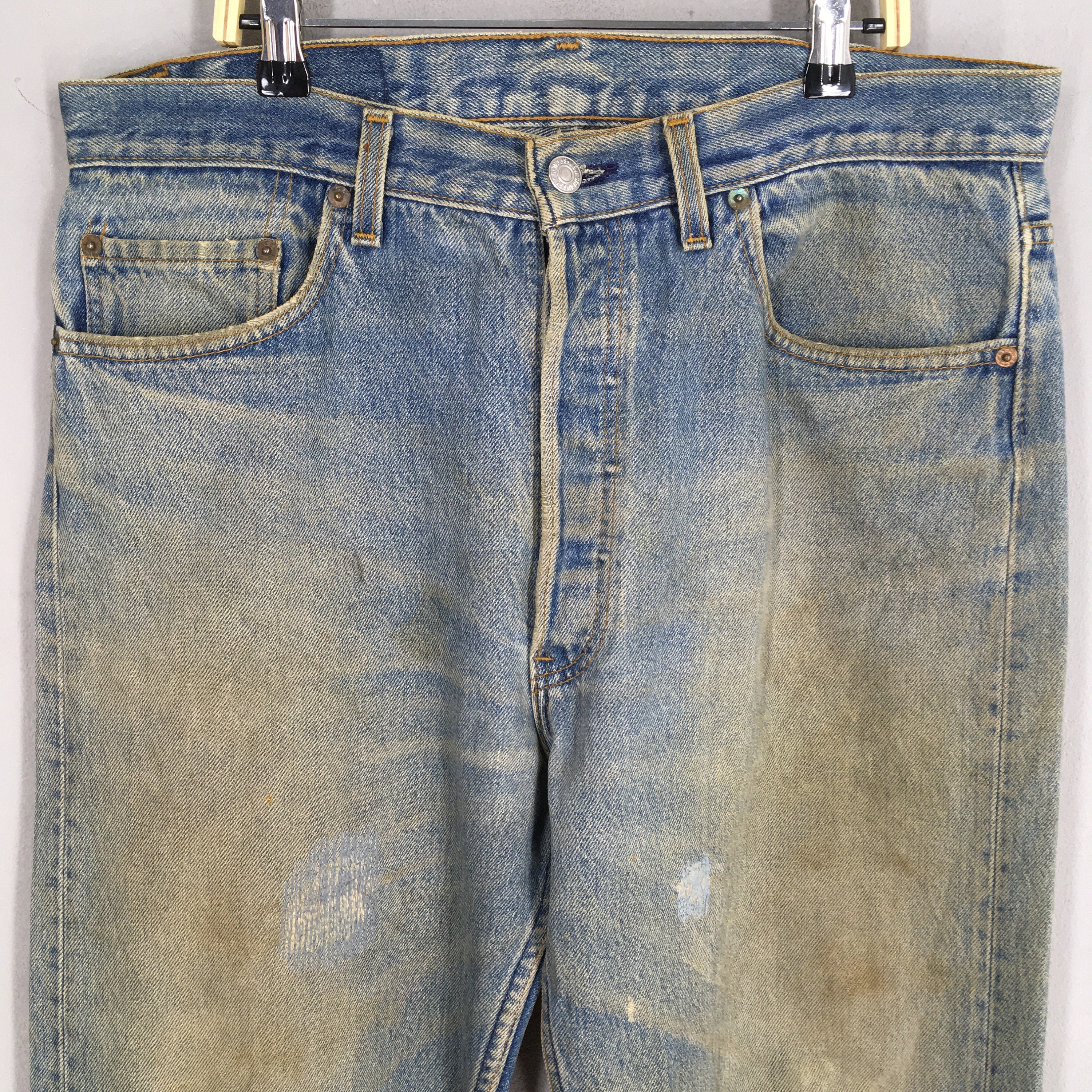 Size 33x27 Vintage 90s Levi's 501 Faded Distressed Jeans Levi's