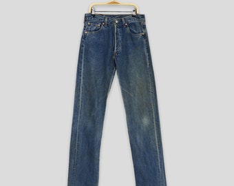 Size 28x30.5 Vintage 80s Levi's 501 Faded Blue Jeans Stonewash Levi's  Straight Cut Jeans Levi's Button Fly Denim Levi's 501 Mom Jeans W28 