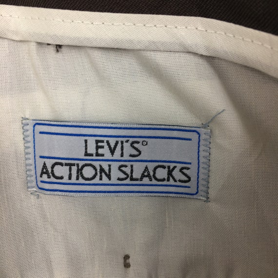 Size 46x31 Levi's Action Slacks Sta-Prest Polyest… - image 7