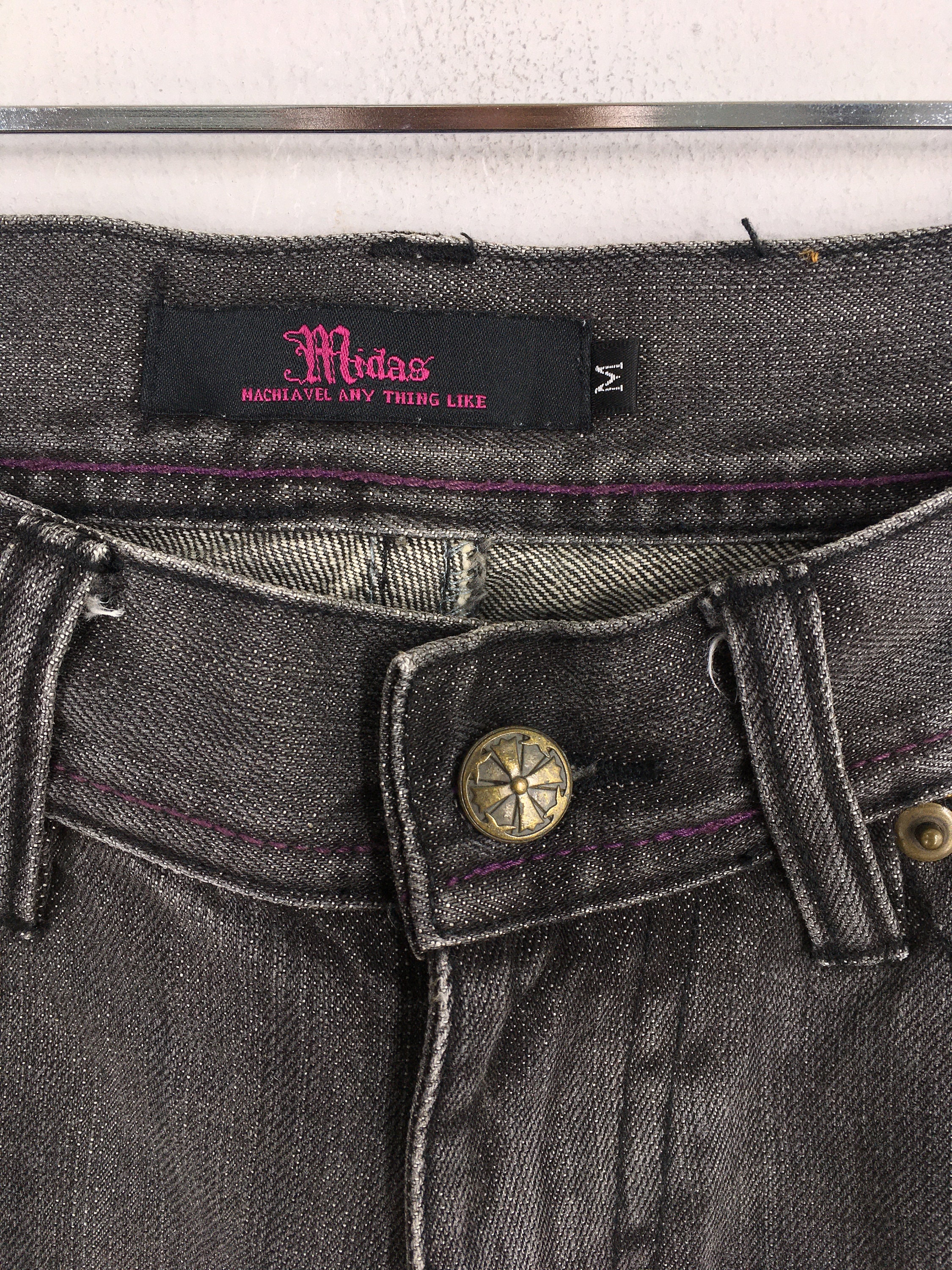 Size 28x31 Japanese Brand Midas Flared Jeans Midas Black Size 28x31 Japanese Brand Midas Flared Jeans Midas Black