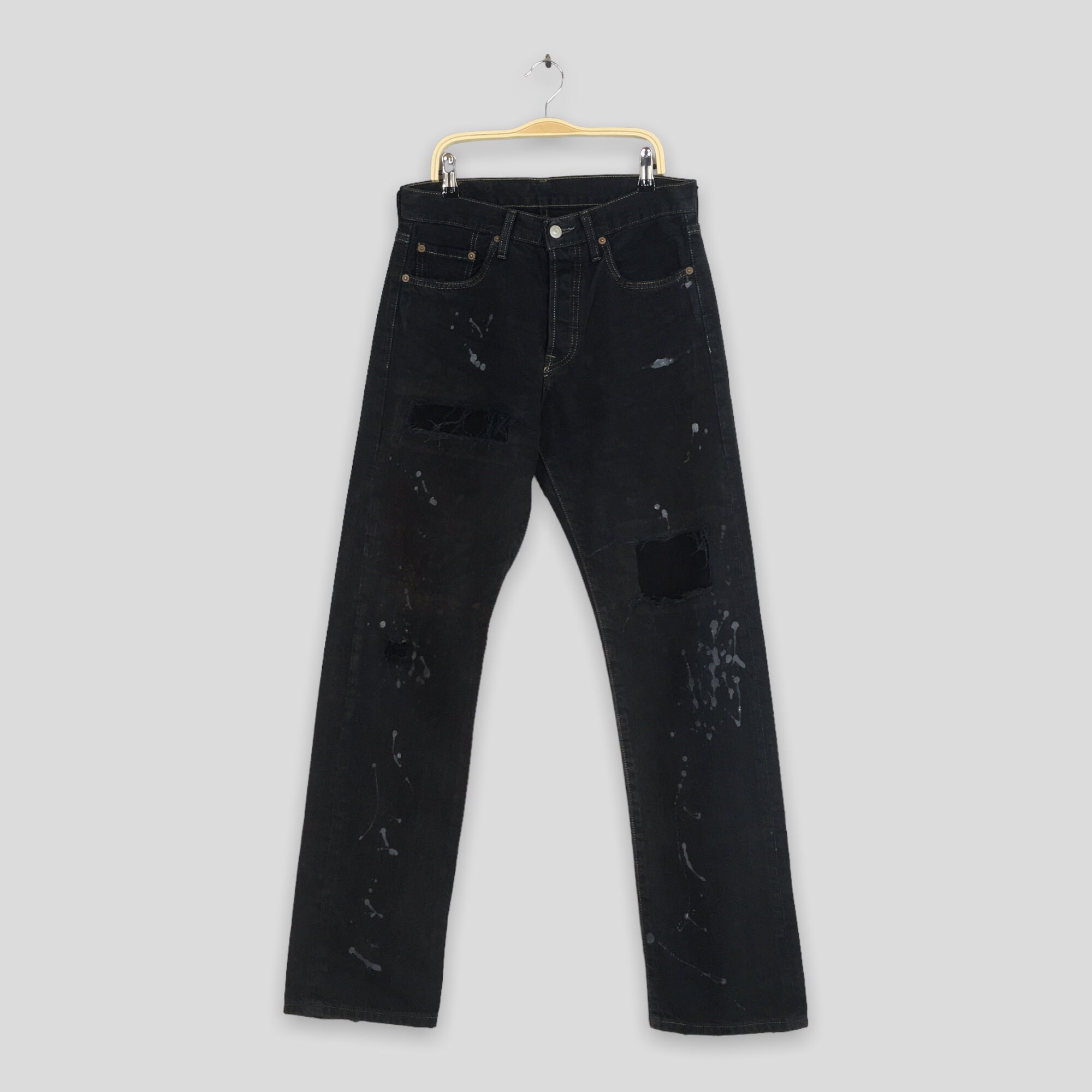 90s LEE　black denim painter pants W36 Buy Lee Painter Jeans Online In India - Etsy India