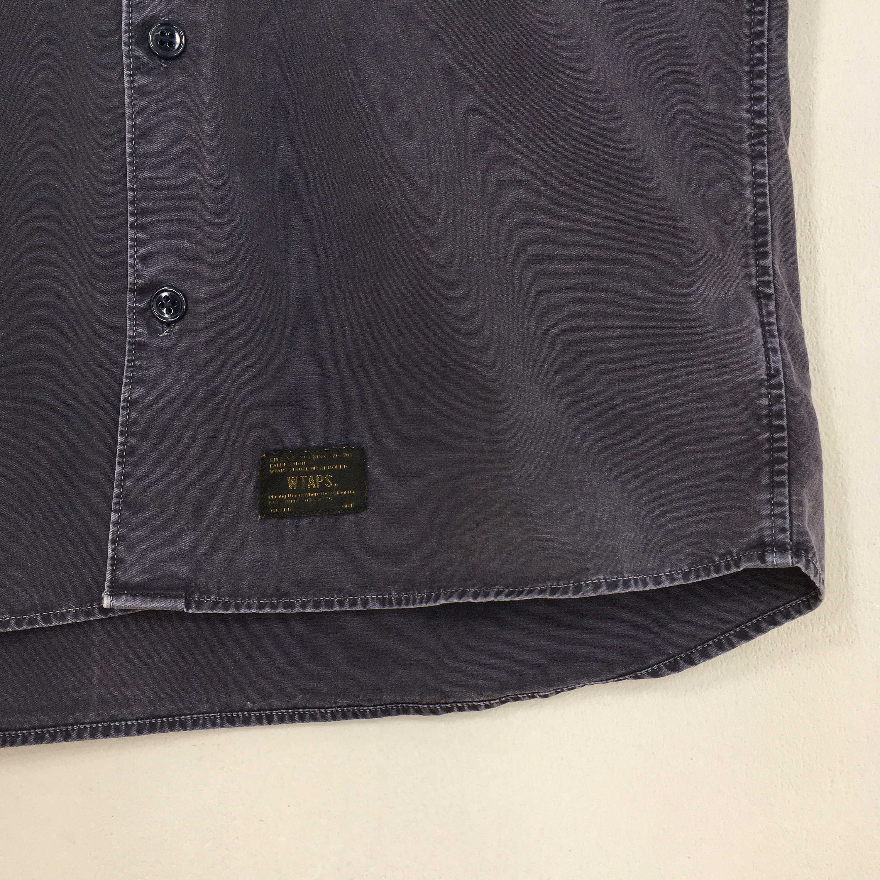 【美品！早い者勝ち】WTAPS PHILOSOPHY グレー Wtaps Philosophy Japan Plain Faded Black Oxfords Shirt